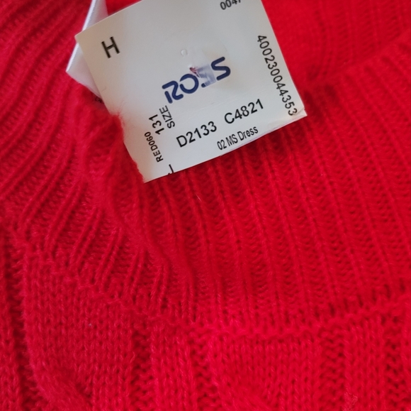 NWT Trendy Lady Hot Fire Red Sleeveless Turtleneck Sweater Dress - Picture 6 of 6